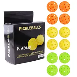 Bolas Pickleball duráveis para competição, suprimentos de prática ao ar livre, 74mm, 26g, 40 furos, 4pcs