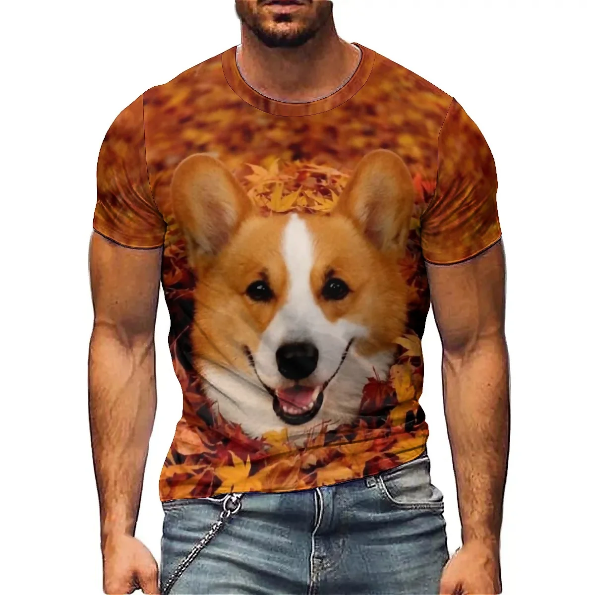 

Men's 3D Printed Short Sleeve T-Shirt - Summer Beach Travel, All-Over Print Shirt