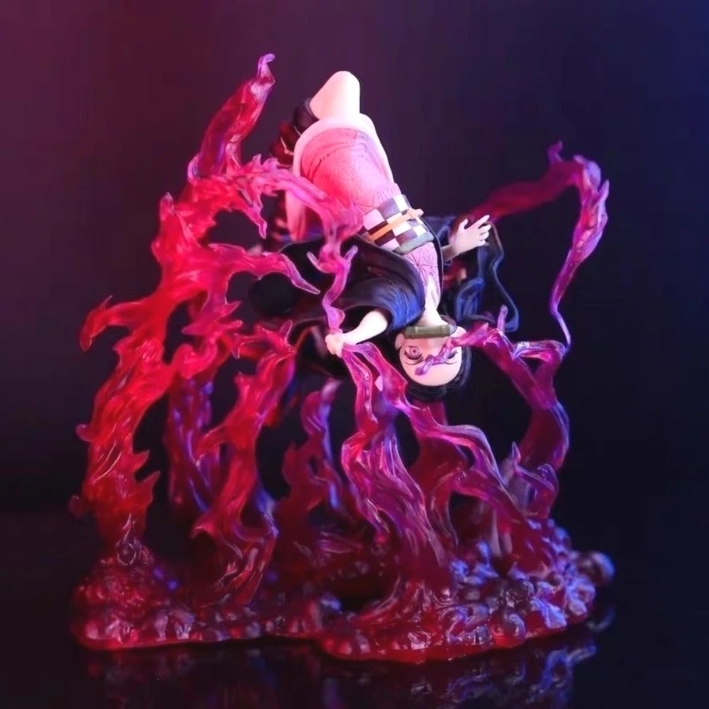 16cm/6.29in Anime Demon Slayer Figure Kamado Nezuko Action Figures Pvc Statue Desktop Ornamen Collection Model Toys Gifts view 2