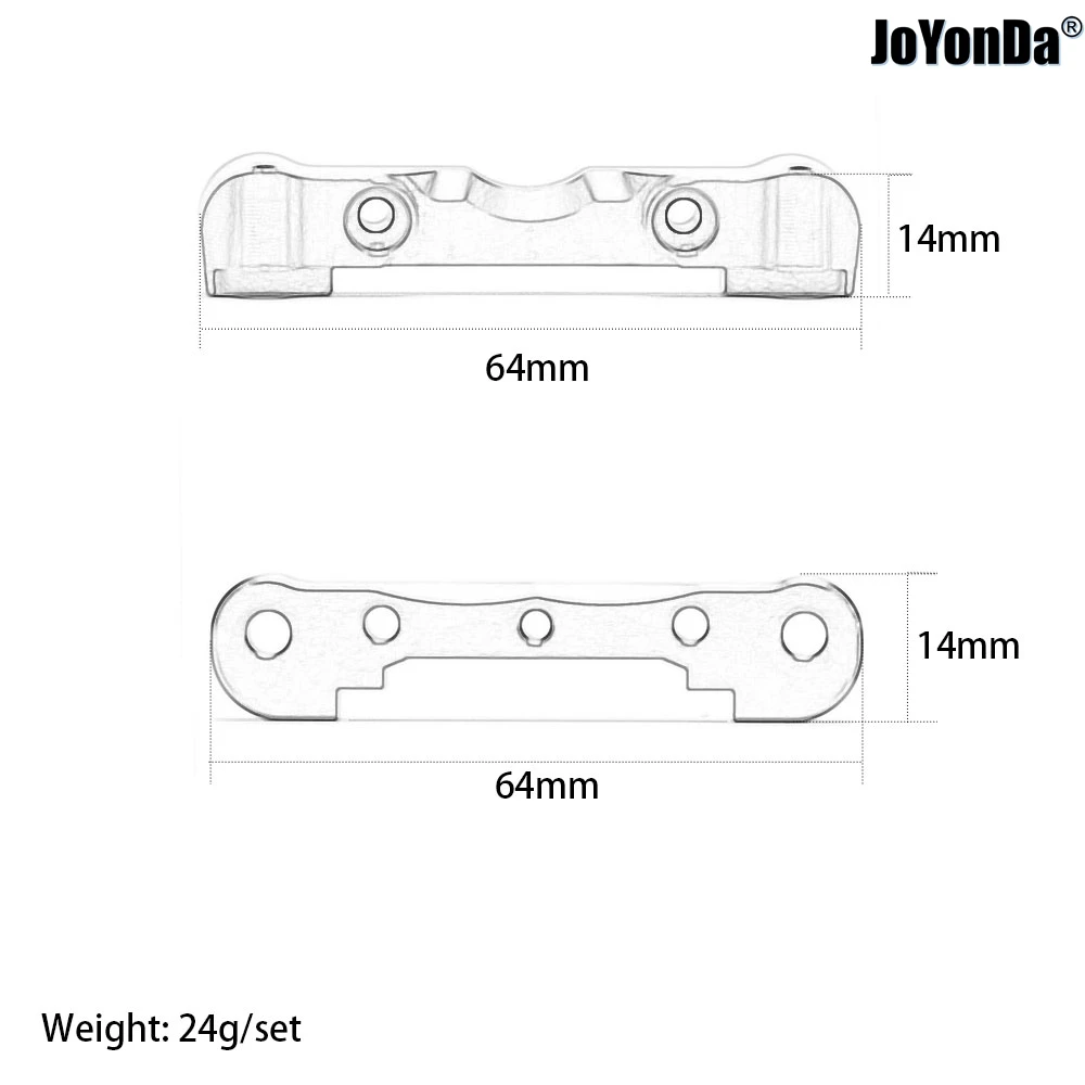 Bloque de fijación de brazo A inferior delantero de aluminio AR, 2 uds. 330378   AR-AR-AR 330379   para RC ARRMA 1/7 MOJAVE 1/8 KRATON TYPHON SENTON TALION LIMITLESS