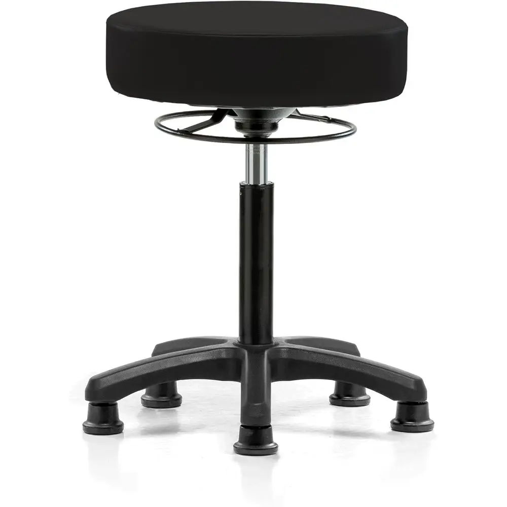 

Height-Adjustable Medium Bench Stool, 20.5-28, Black Vinyl
