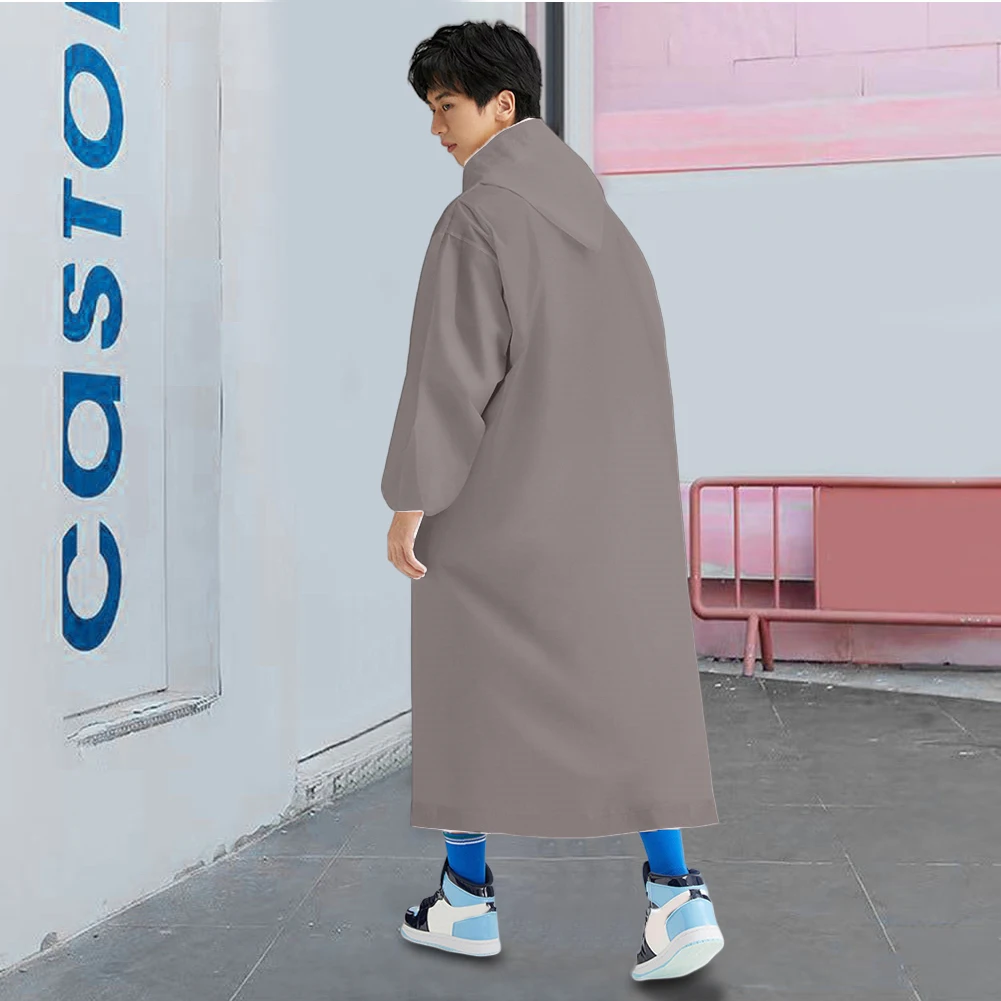 Adult Long Raincoat Non Disposable Thickened Outdoor Travel Climbing Waterproof Windproof Rain Gear Universal One Piece Raincoat view 5