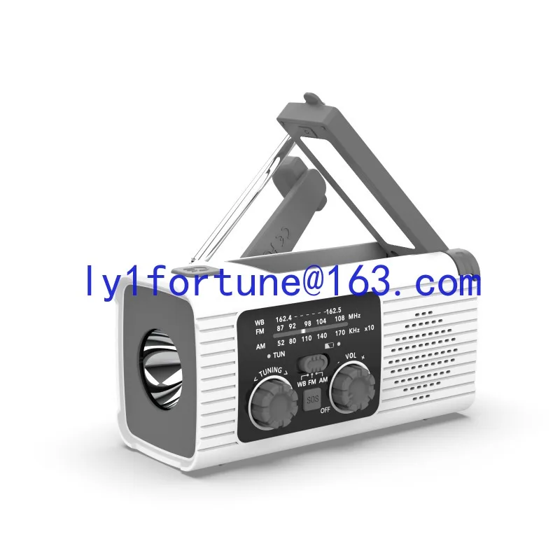 Multifunctional solar hand crank charging mobile phone emergency radio charging lighting disaster prevention radio