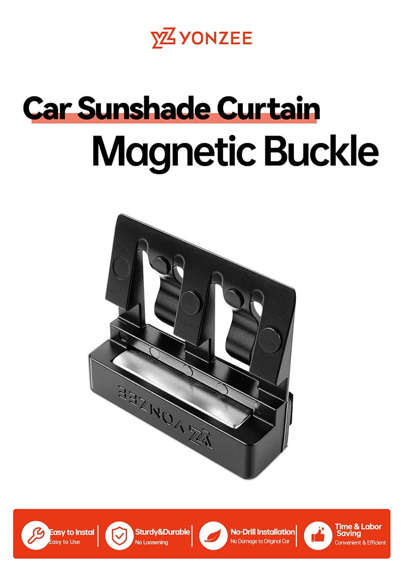 YZ für Tesla Model Y YL 3 Highland Juniper 2024-2026 Zubehör Sonnenschutz Verstärkte Magnetische Saugclips Schwarz - 3 Stück Schwarz – Detail 1