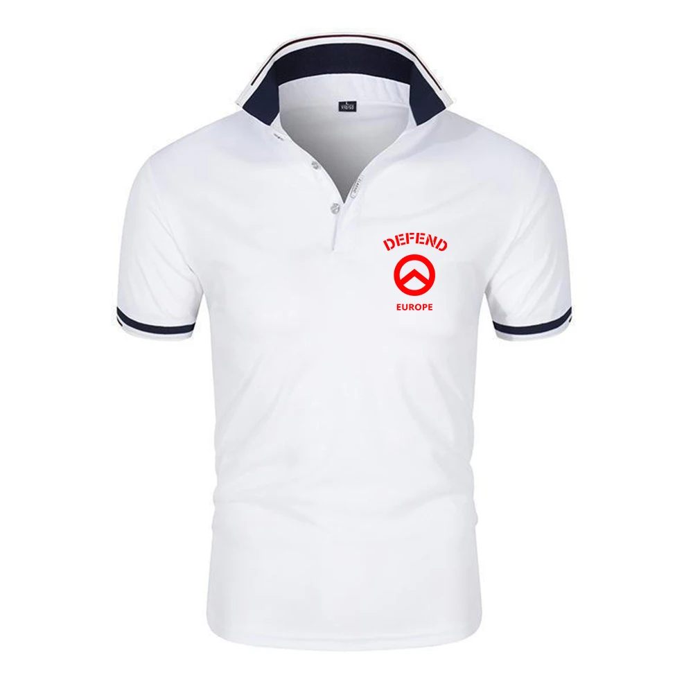 Defend Europe Quick Drying Short Sleeved Polo Shirt Company Group Brand Breathable Lapel Sports Short Sleeved 6-Color T shirt