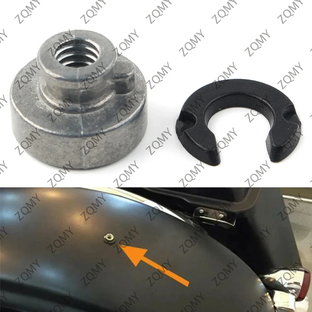 Guardabarros trasero de motocicleta, cubierta de perilla de tuerca de tornillo de lengüeta de perno de asiento de pasajero para Harley Davidson 1996-2021 Sportster Touring Softail Dyna