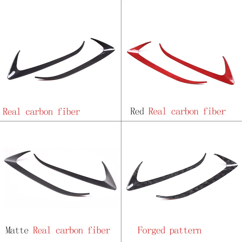 For Toyota 86 2022 For Subaru BRZ 2022 Real Carbon Fiber Car Headlight Stickers Eyebrow Eyelid Trim Strip Car Accessories