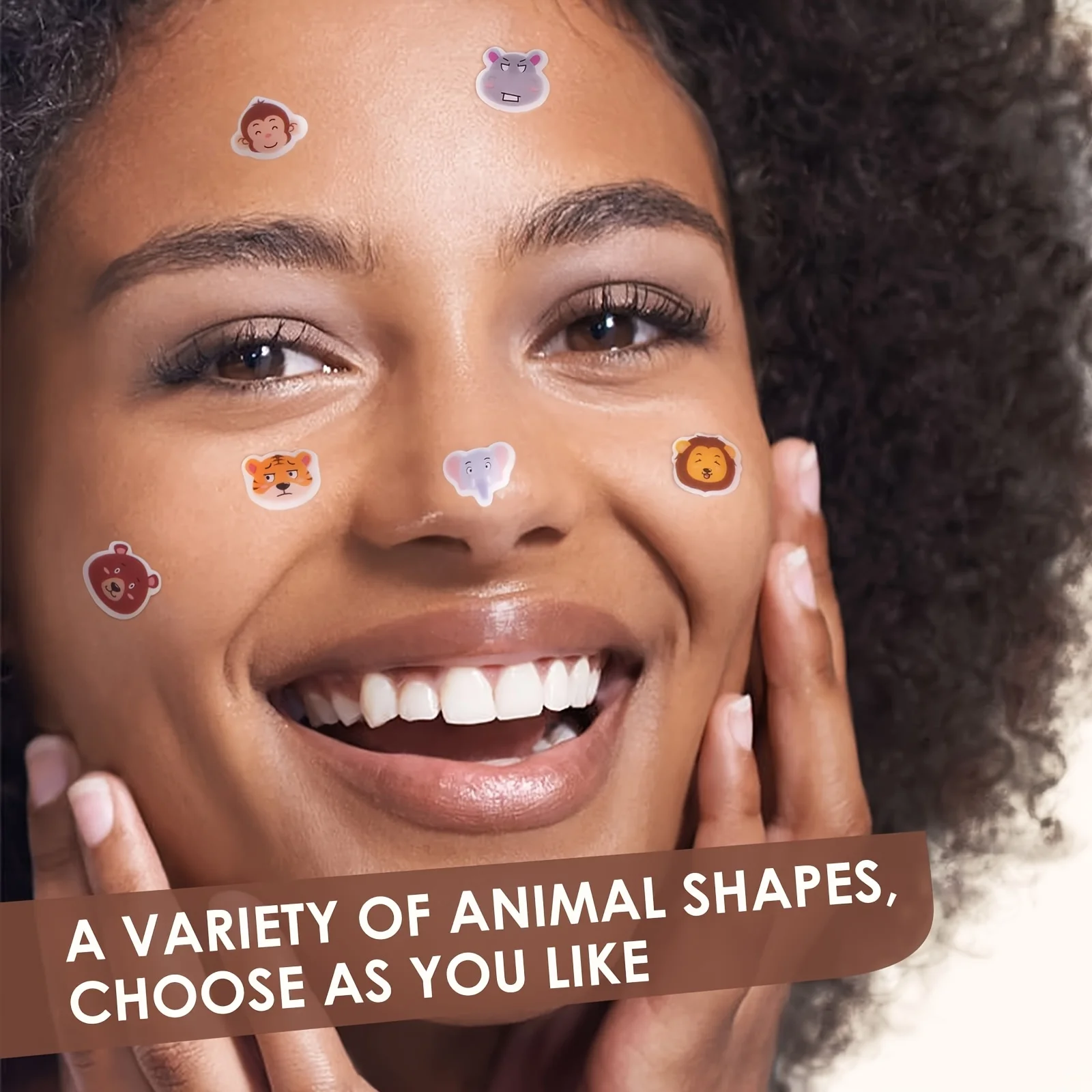 120 قطعة من رقع حب الشباب الحيوانية اللطيفة - ملصقات معالجة البقع ذات غطاء عيب غير مرئي، صندوق أبيض