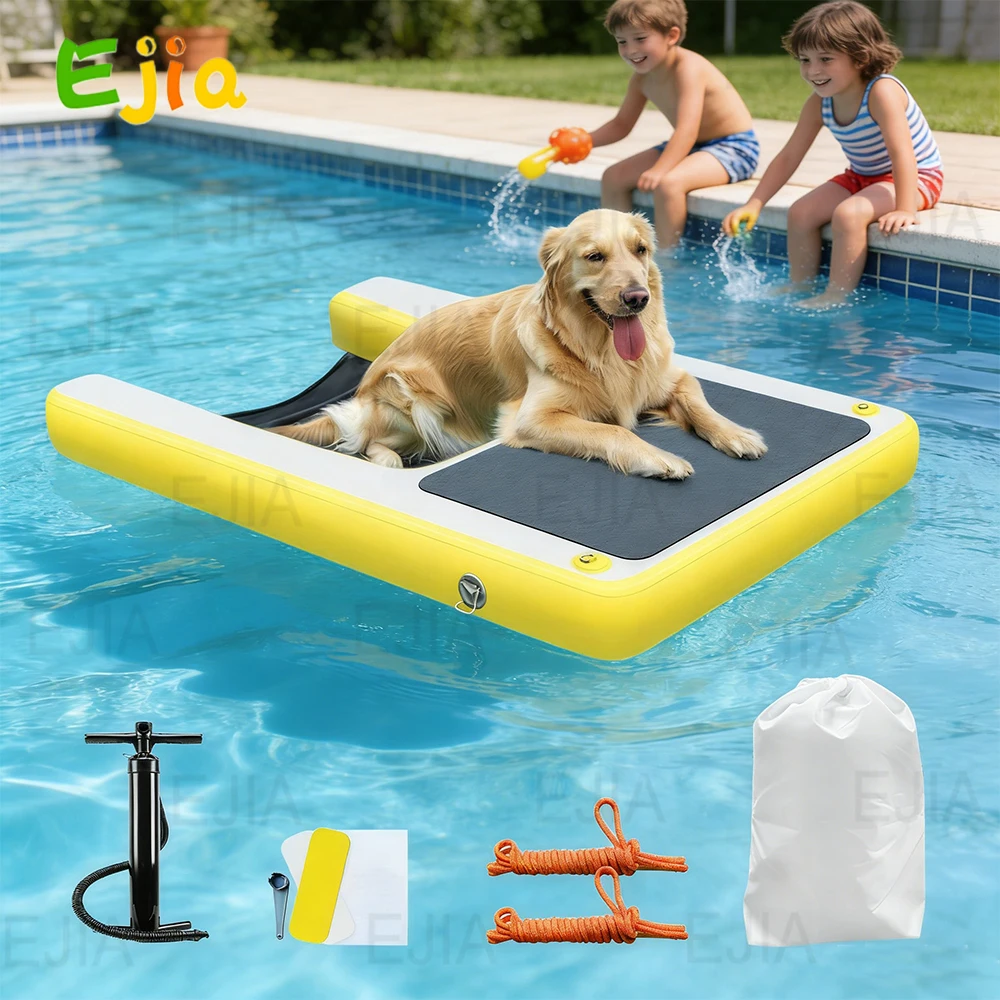 Rampe gonflable pour bateau de chien 120 cm, échelle flottante antidérapante en EVA pour piscine, bateau, lac – Entrepôt UE