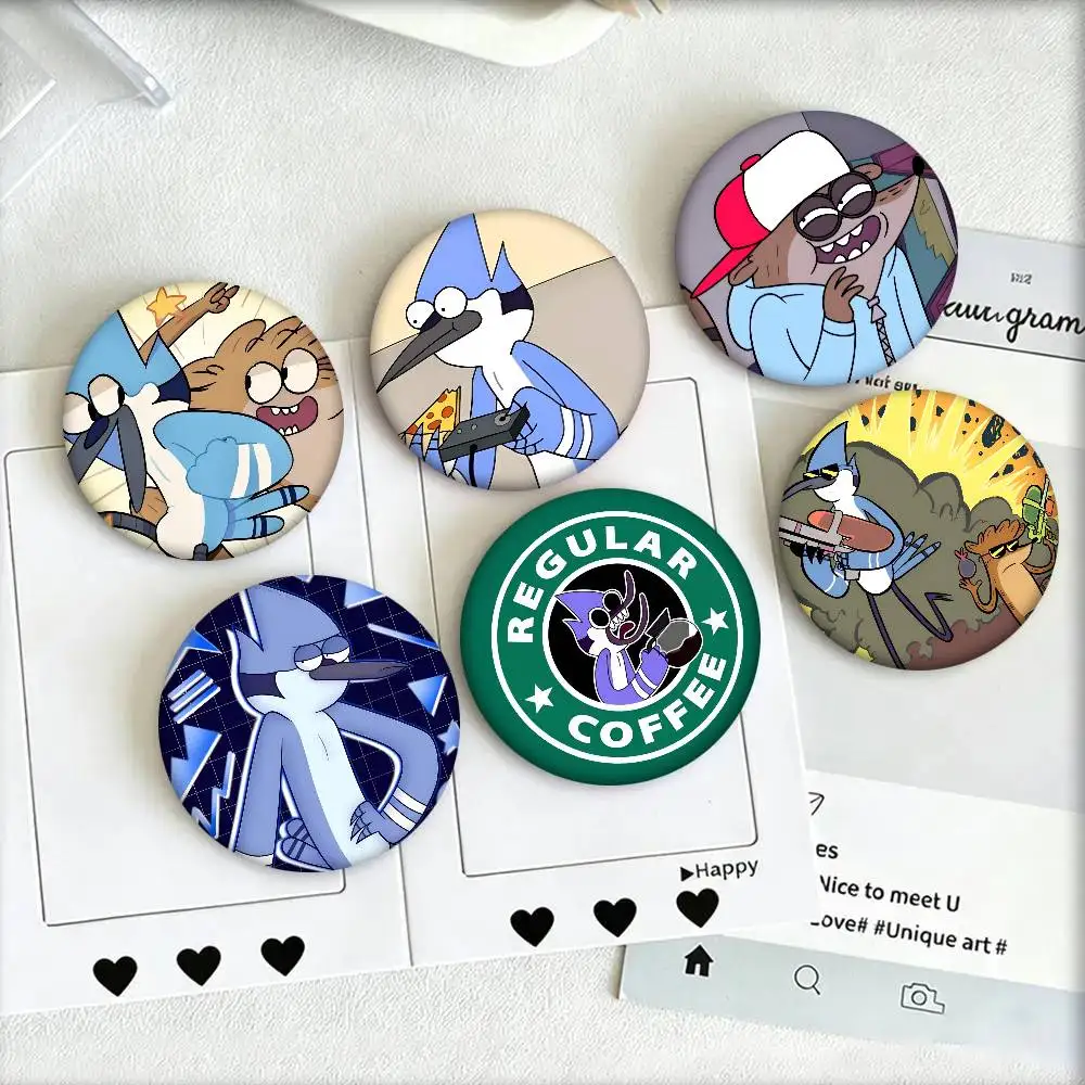 Leisure Mordecai Regular Show Round Badges Can Be Used To Decorate Clothes And Backpack Pins