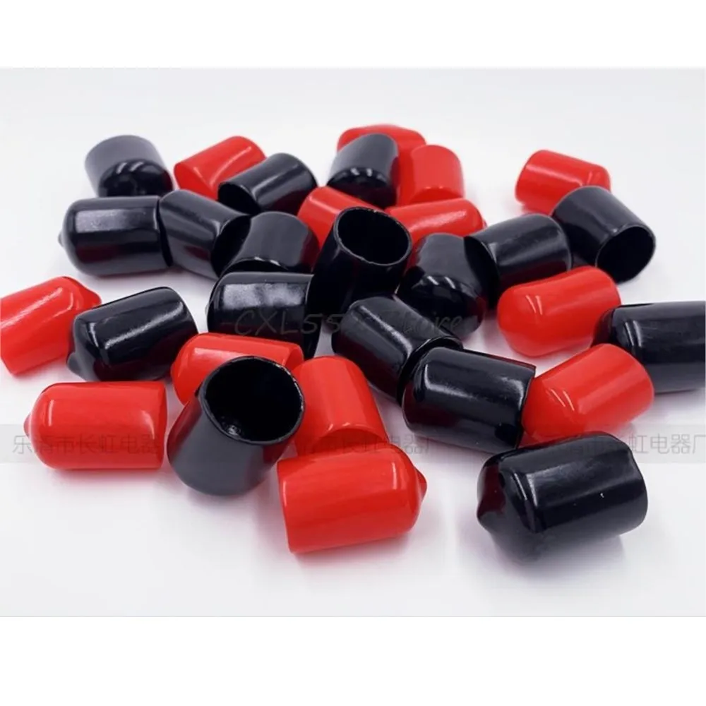 100Pcs 1.5/1.8/2/2.2/2.5/2.8/3/3.2/3.5/3.8/4/4.3/4.5/4.8~8mm Inner Dia PVC BoltCable Pipe Slip Cap End Cover Fitting Red Black