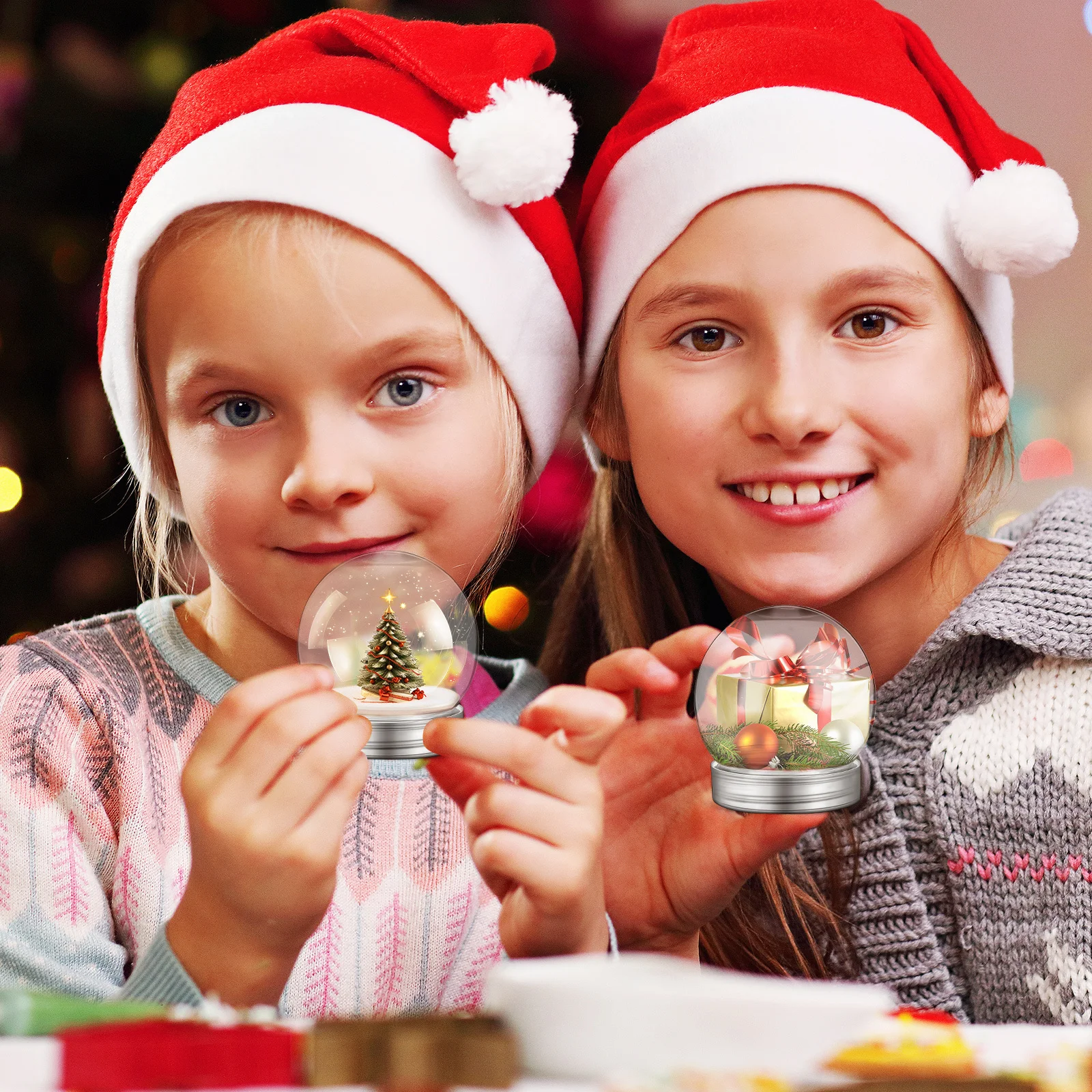 

Plastic Water Globe Craft 10pcs DIY Snow Globe Kit Clear Round Globe with Screw Top for Creative Gifts Ball Shape Decor