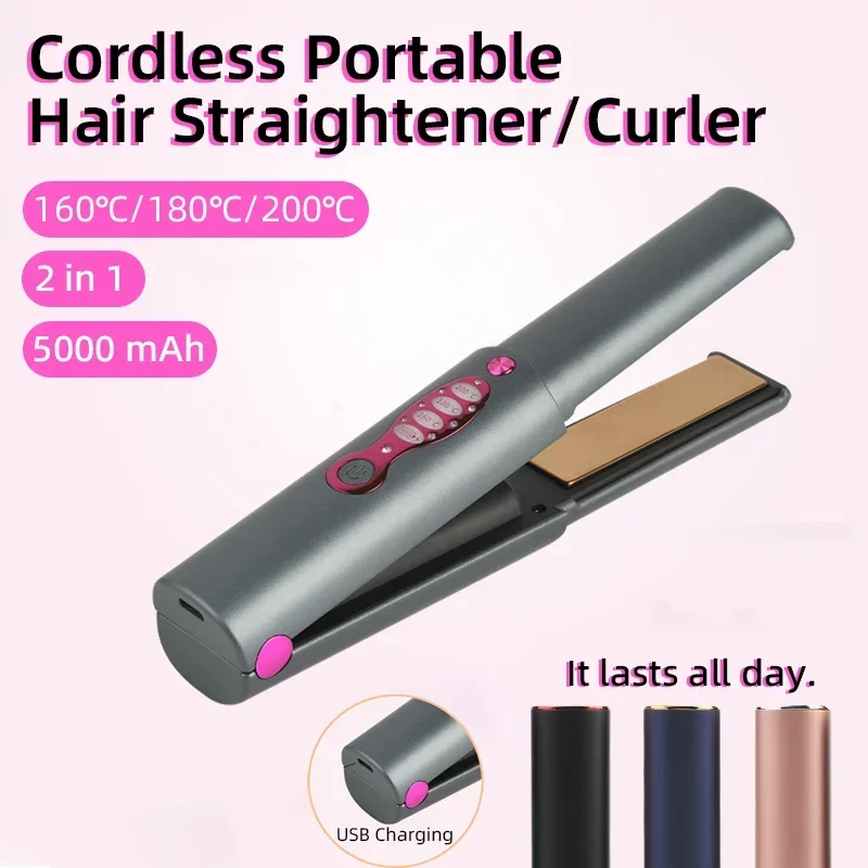 

Multi-functional Hair Straightener 2 in 1 Curling Iron Small Wave Ceramic Clipper Curling Iron Home Travel Portable Styling Tool