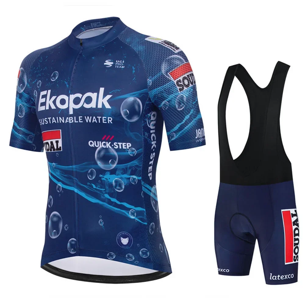

Soudal Quick Step велосипедный трикотаж комплект с коротким рукавом анти-УФ велосипедная спортивная одежда командная летняя велосипедная одежда Maillot Ciclismo Hombre
