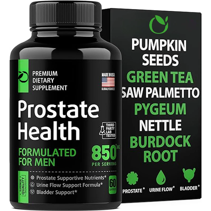 Men\'s Health Prostate Support Supplement - Saw Palmetto, Lycopene, Pygeum, Pumpkin Seed Extract, Β - Sitosterol -60 Capsules