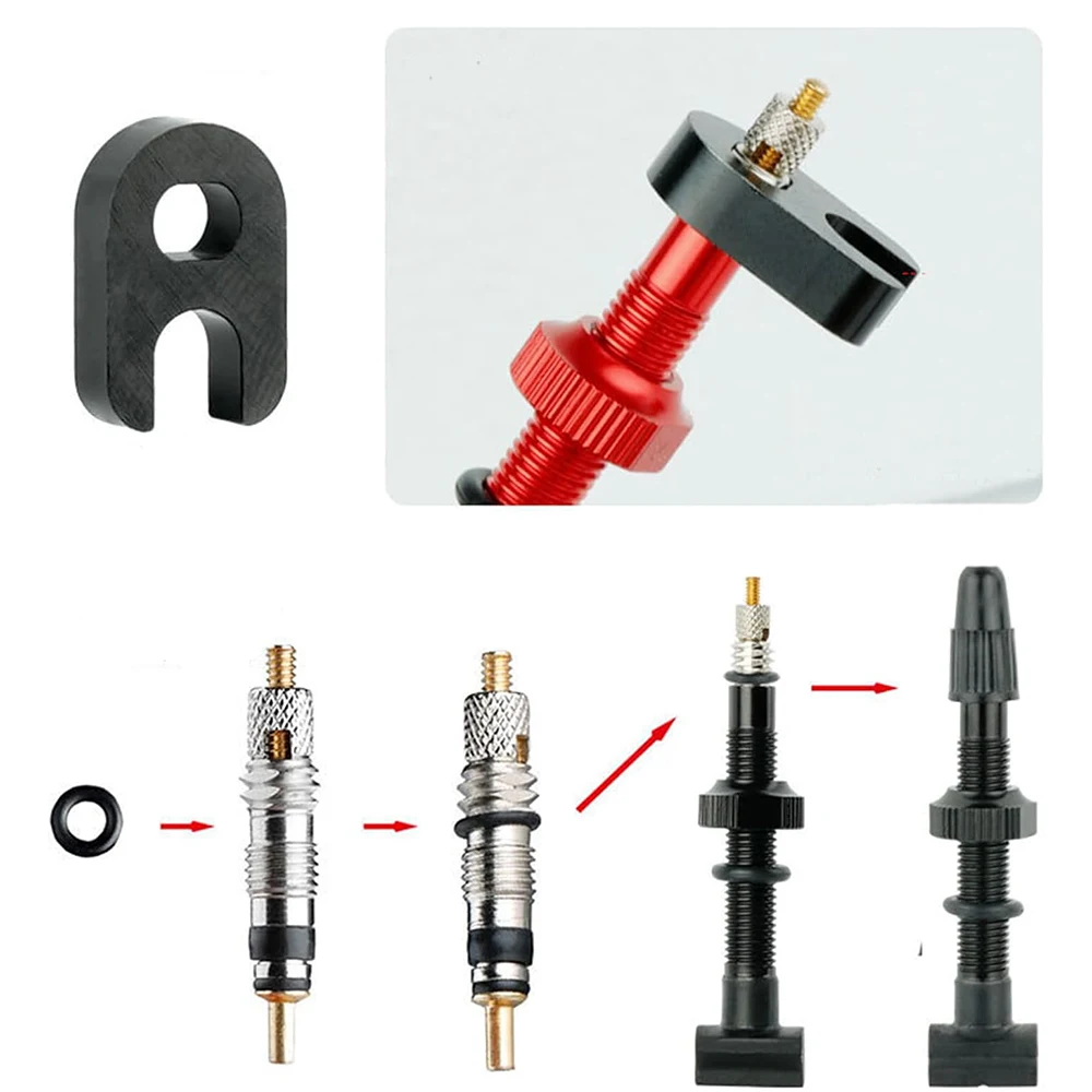 2/6/12Pcs Bicycle Removable Presta Valve Core Bike Replacement Brass Tubeless Core Remover Tool for Tubeless for Road MTB Bike - Detail 1