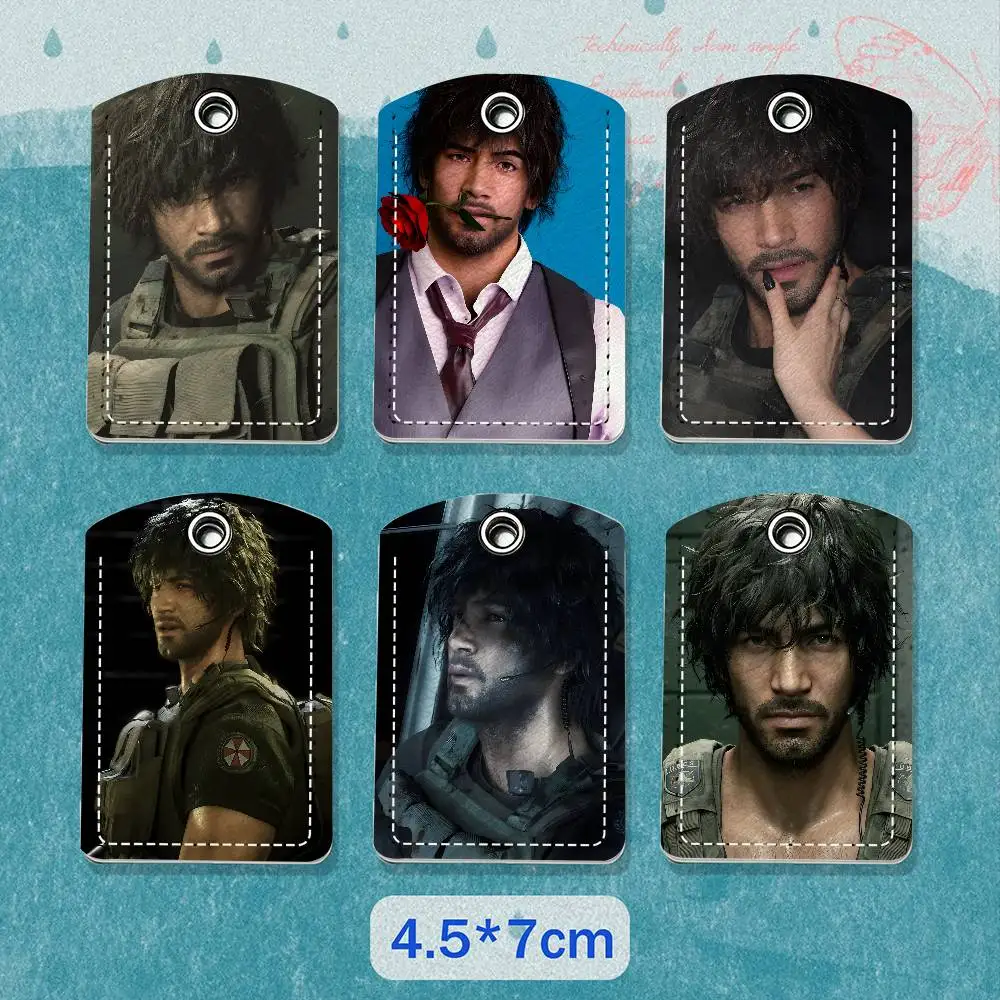 R-Resident E-Evil Carlos Oliveira Holder Keychain Air Tag Bank Business Work Card Holder Student Card Protective Case Bus Card