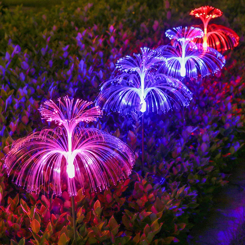 LED solar outdoor light jellyfish fiber optic light courtyard garden atmosphere balcony decoration layout floor lawn light