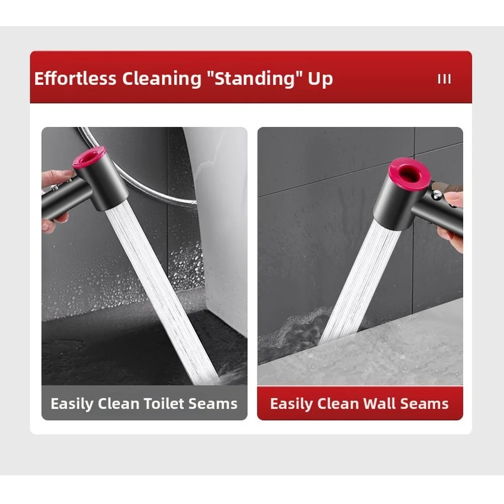 High Pressure Bidet Sprayer With Dual Spray Modes, ABS Toilet Shower Head With Magnetic Base For Bathroom Cleaning, Gray