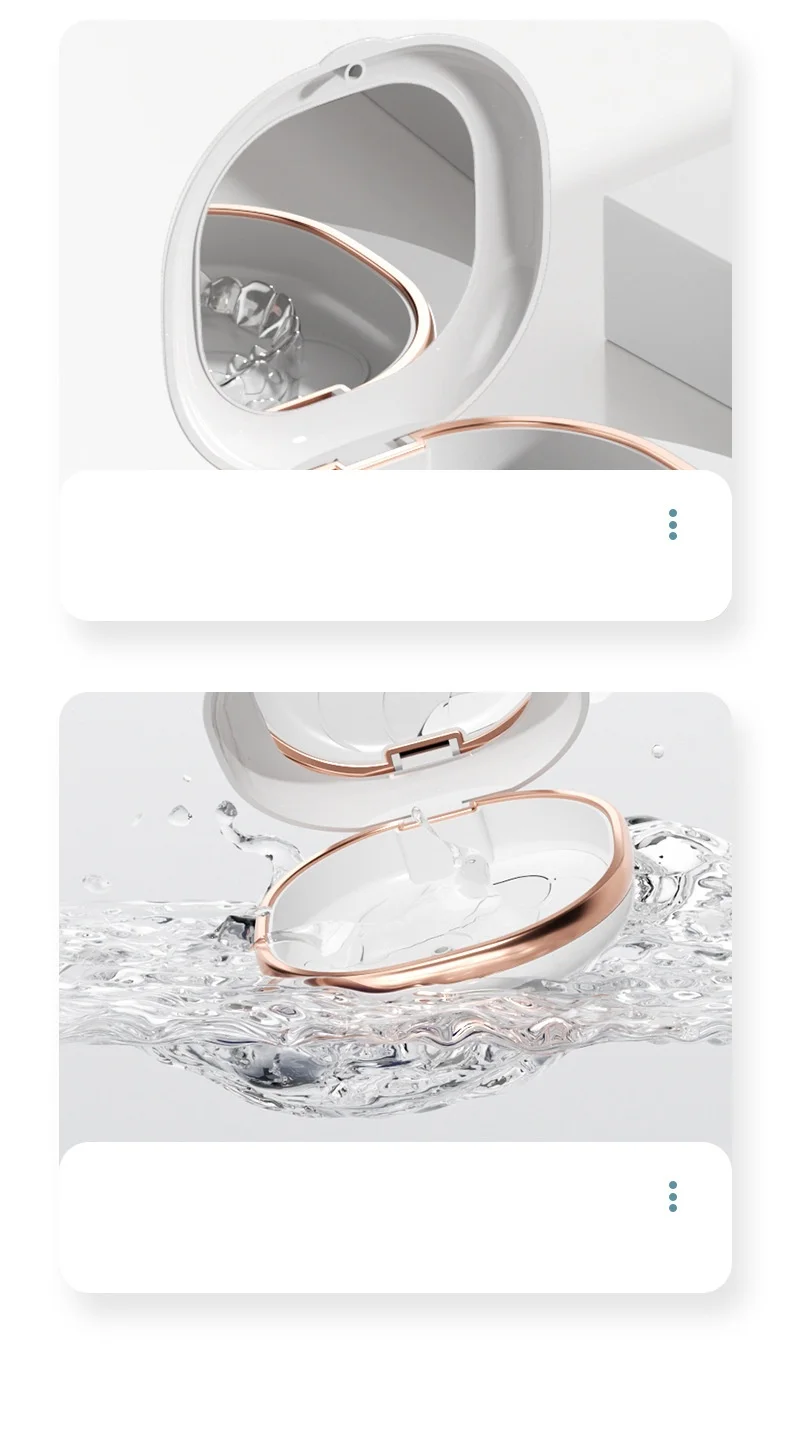 2 Stück Aufbewahrungsbox mit Spiegel – Invisalign-Box, tragbare magnetische Aufbewahrungsbox für Zahnspangen, Prothesen und Zahnspangen. – Detail 4