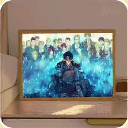 Attack And Titan The Game Character Draws A Night Light Painting Eren Jaeger Levi Ackerman Shingeki Etc Desk Room Decoration