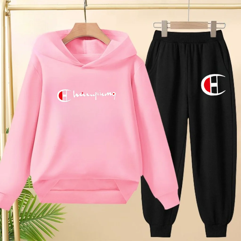 Neue Herbst- und Winterkleidung für Jungen und Mädchen im Alter von 3 bis 13 Jahren, Sportbekleidungssets, lässige lange Hosen, Kapuzenpullover und Sportuniformen. – Detail 12