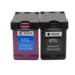 compatible with HP67 67XL Ink Cartridge Inkjet for HP 67 ENVY 6052 6055 6058 Deskjet 1225 2732 Printer