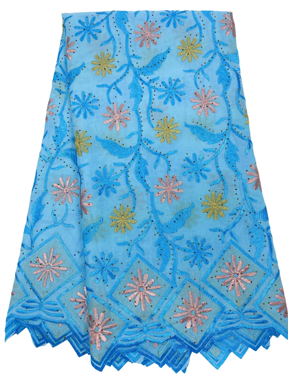 

2025 африканская вышитая кружевная ткань с камнями, швейцарская вуаль, хлопковая кружевная ткань, нигерийское высокое качество для женщин, праздничное платье, шитье KF