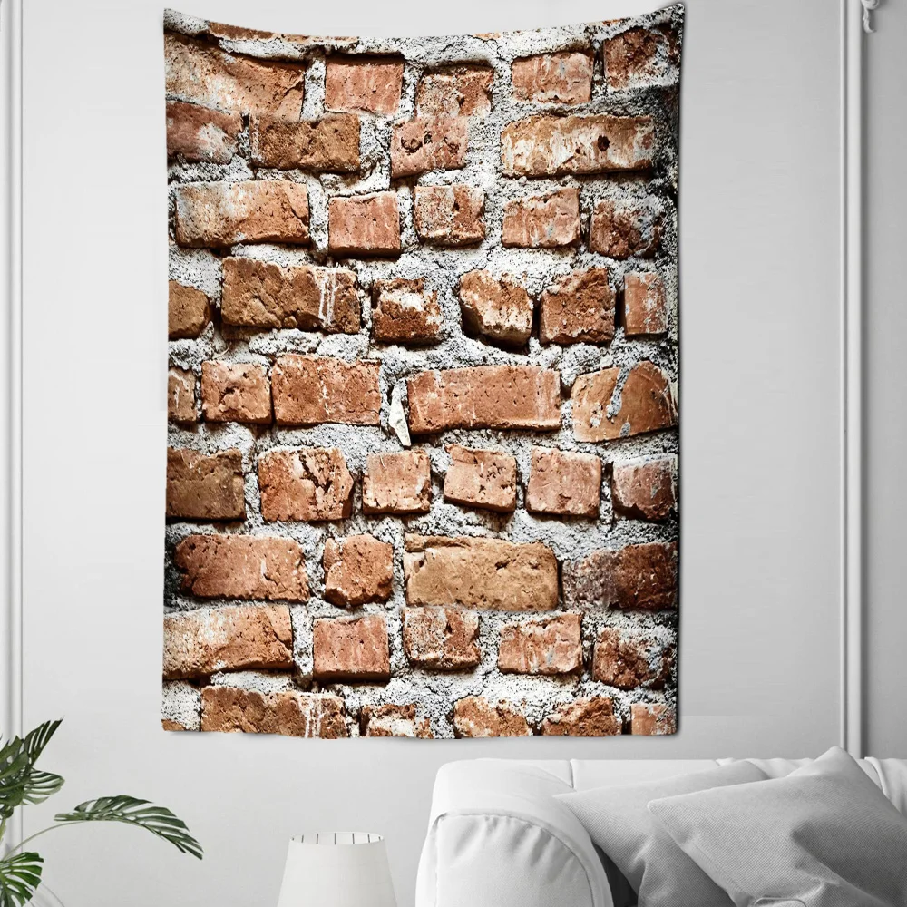 Wall Brick Simulation 3D Tapestry Living Room Bedroom Dormitory Bathroom Hangings Home Decoration Decor Gifts