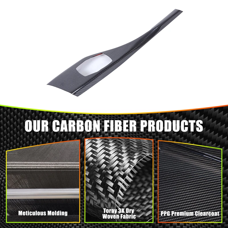Real Carbon Fiber Car Multimedia Button Panel Cover Sticker Trim For BMW 1 2 Series F20 F21 F22 F23 116I 118I 2012-2019 LHD