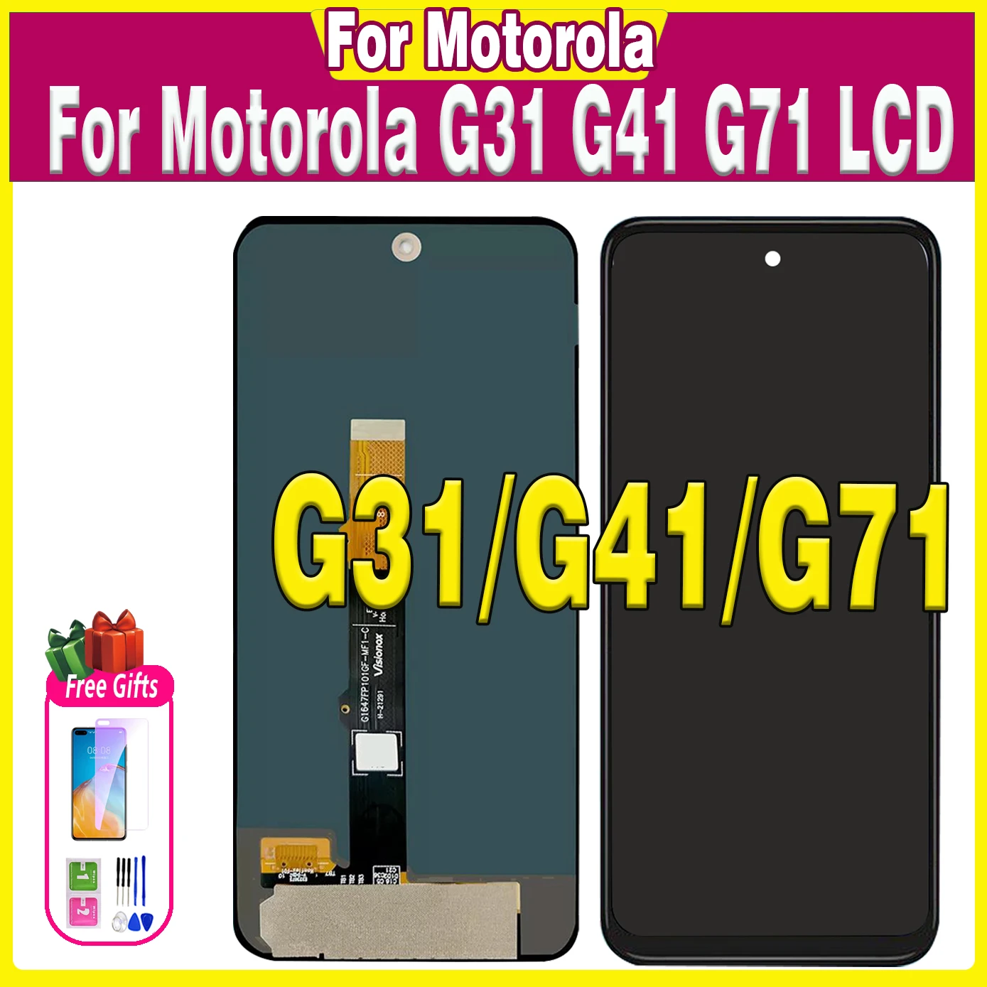 6.4'' AMOLED For Motorola Moto G31 LCD G41 XT2167-2 Display Touch XT2233-2 Screen For Moto G71 5G Frame Replacement