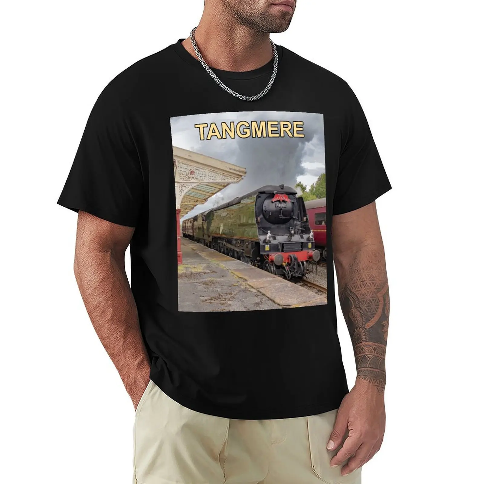 

Steam train over Yorkshire moors T-Shirt vintage anime shirt graphic shirts plain white t shirts men