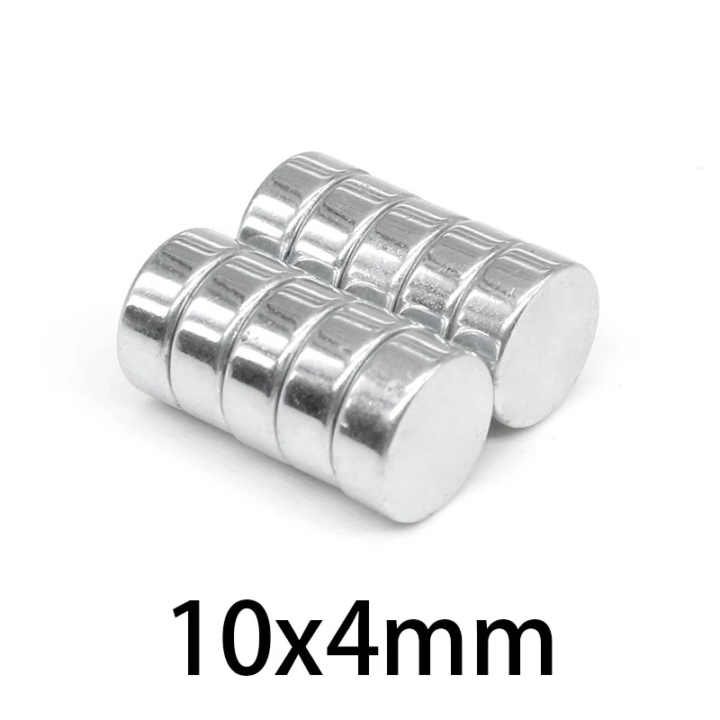 10/20/40/60 sztuk silne okrągłe magnesy neodymowe NdFeB N35 Super mocny DIY Magnetic10x4 10x5 10x6 10x7 10x8 10x10mm magnes