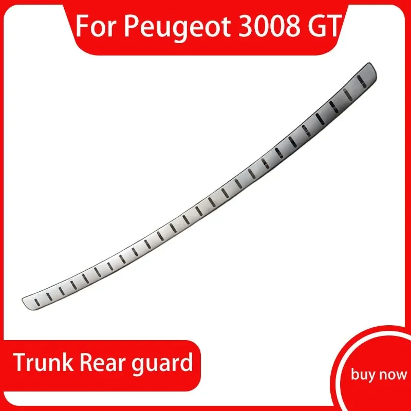 

For Peugeot 3008 GT Car styling stainless steel sill Scuff Plate/Door Sill Rear Bumper Protector Sill 2016 2017 2018 -2020 2021