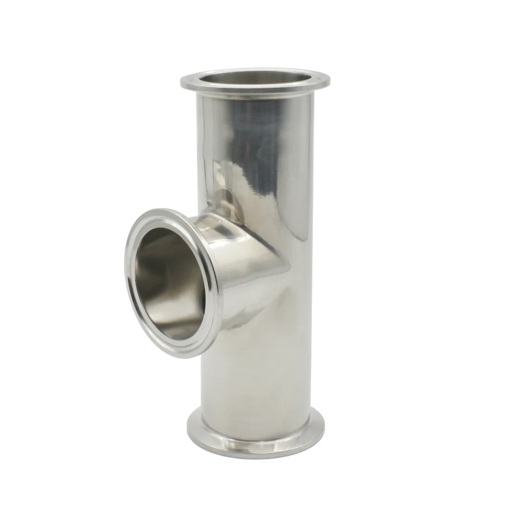 1,5" - 4" SS304 Edelstahl Sanitär 3-Wege-Verbindung, 3-Wege-T-Stück-Rohrverschraubungen mit niedrigem Hals, Außendurchmesser 50,5-119 mm, mit 3 Klemmen – Detail 3