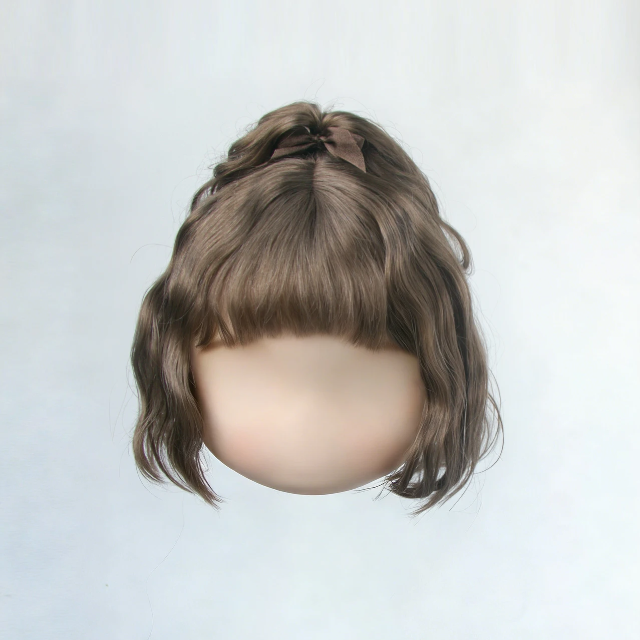 

Парик Blyth Милый бант Принцесса волна короткие волосы Парик BJD Мягкая мохеровая челка Коса Парик полуконский хвост Длинные волнистые волосы Подходит для головы 9-10 дюймов