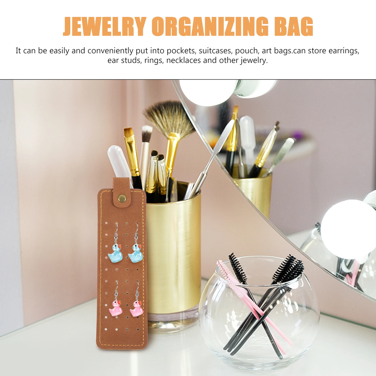 

Jewelry Storage Bag ganizer Travel Small Multifunction Bracelet St Bracket Necklace PU Jewelry Box Foldable Waterproof