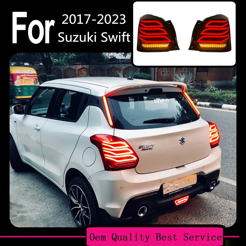 

2 шт. модифицированный задний фонарь в сборе для Suzuki Swift 2017-2023, задний фонарь DRL + указатель поворота + задний ход + светодиодные стоп-сигналы