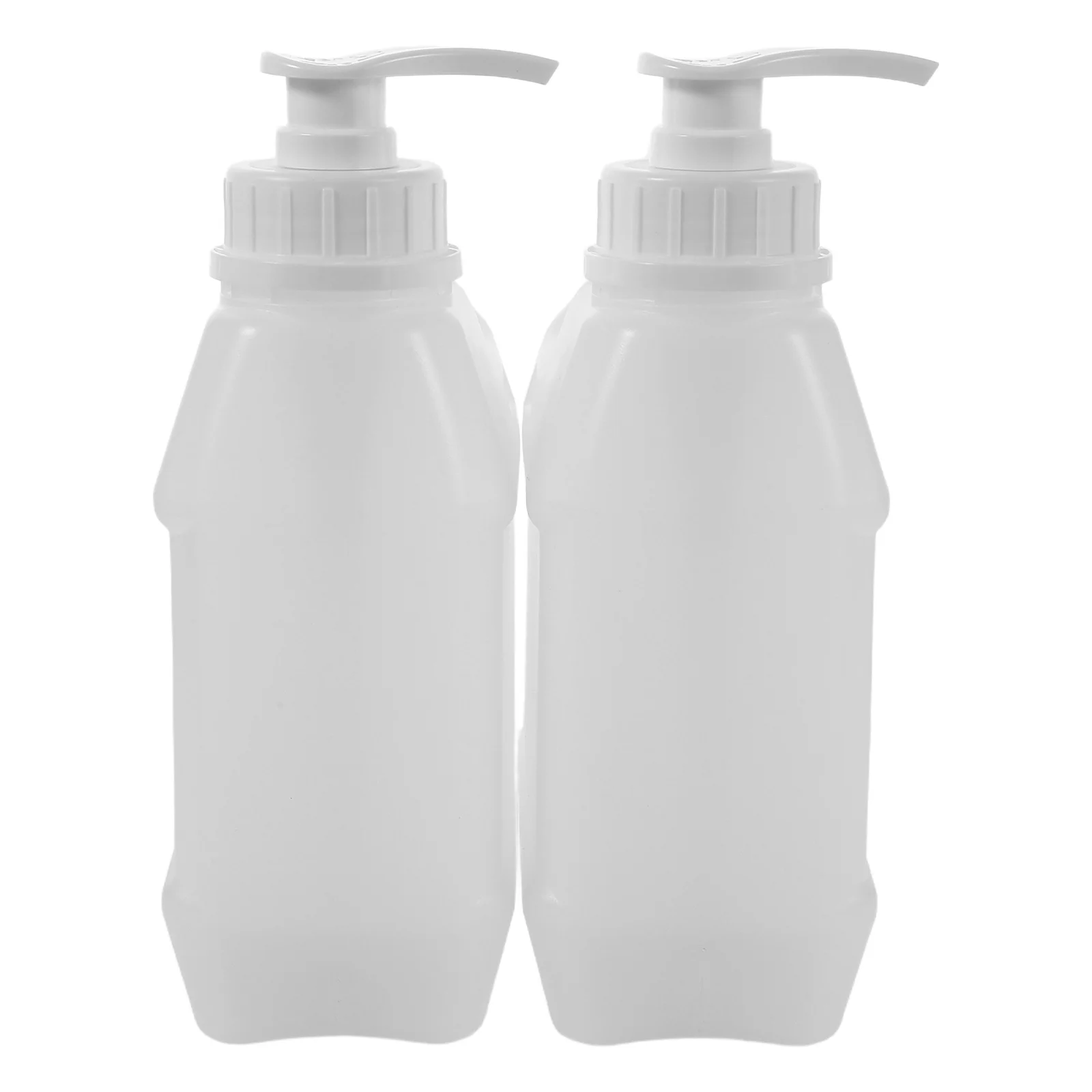 ขวดปั๊มพลาสติกขนาด 1 ลิตร 2 ชิ้น สำหรับเติมแชมพู ครีมอาบน้ำ โลชั่น ทนทาน ป้องกันการรั่วซึม ขวดใส สำหรับเจลอาบน้ำ