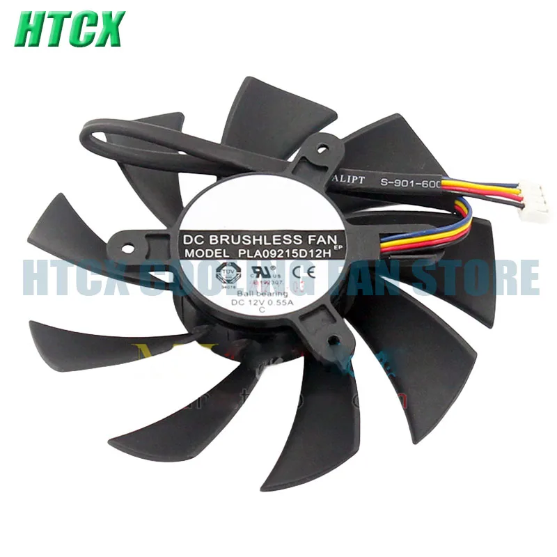 Genuine new for PLA09215D12H PLA09215B12H PLA09215S12H 12V 0.55A 87mm 4Pin 4Wire ForHD7870 E6 2G Club HD7800 Cooling Fan