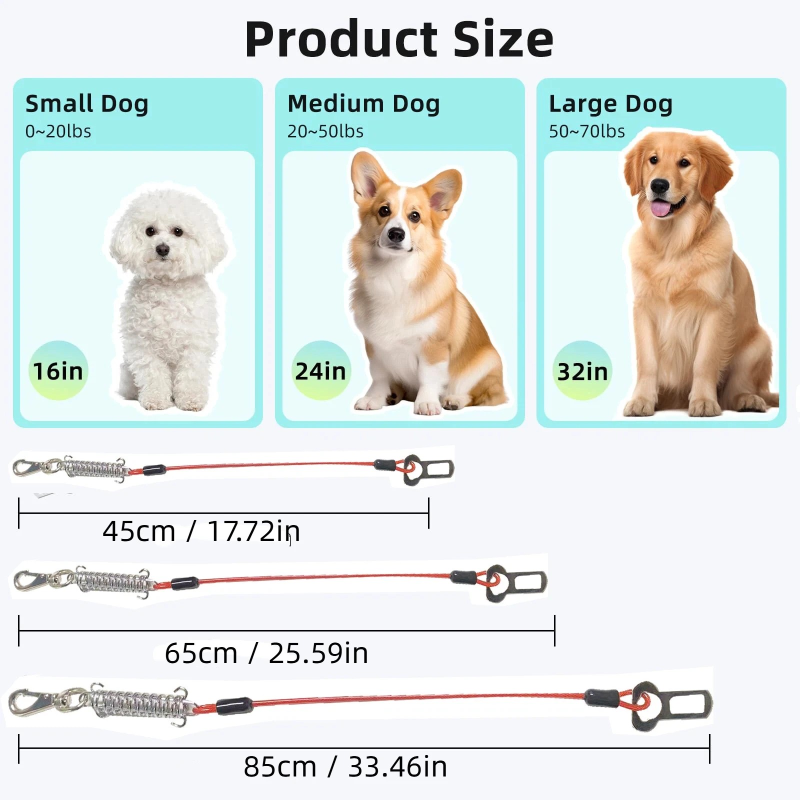 Kaufeste Sicherheitsgurt Für Hunde Mit Ruckdämpfer Und Leine_voghion.com