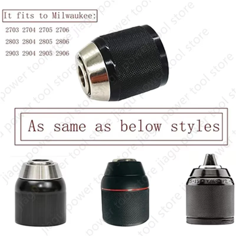 Imagem -04 - Mandril de Substituição para Milwaukee M18 2703 2704 2904 2840 270420 2704-22 2804-20 2804-22 Conjunto de Bits de Montagem de Mandril sem Chave