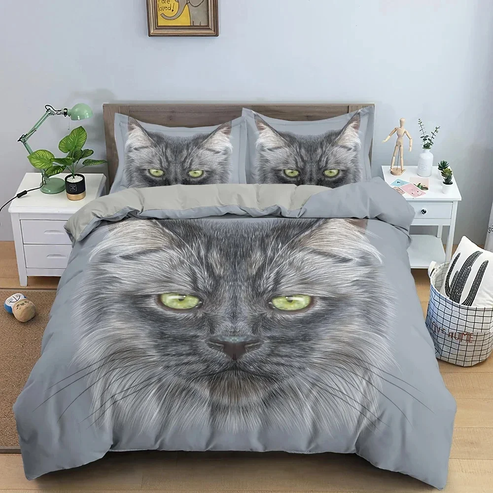 Canadian Sphynx Cat Duvet Cover King Queen Lovely Pet Kitty Bedding Set Boys Teens Adults Cute Animal Soft Polyester Quilt Cover
