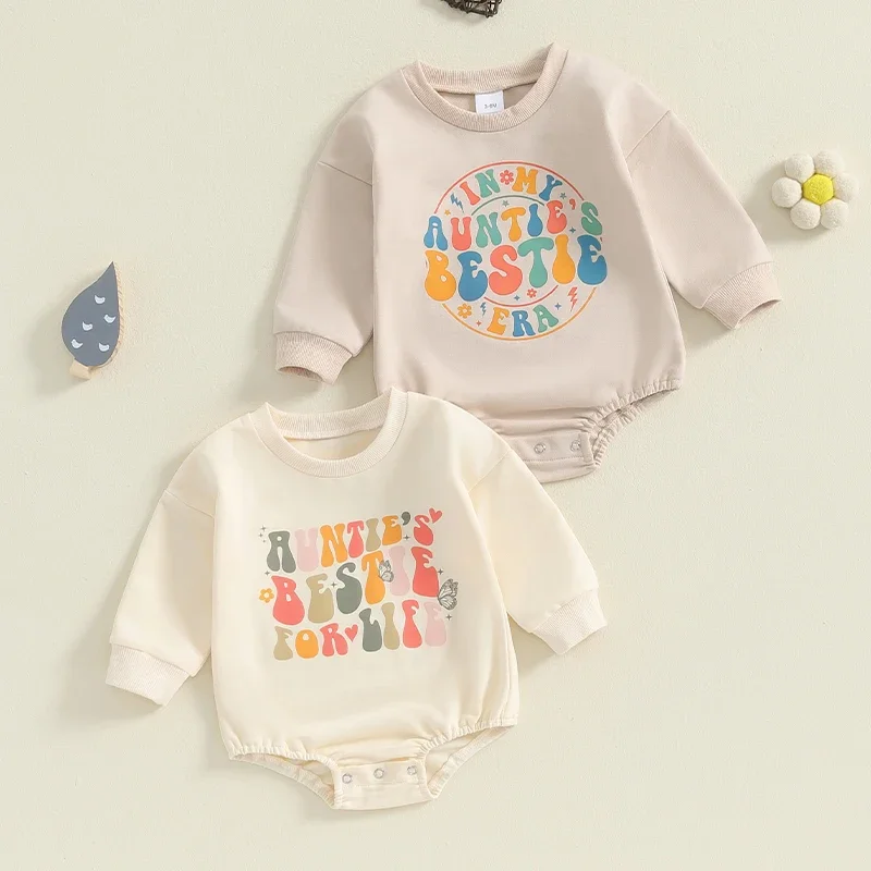 

Tregren Newborn Infant Baby Girl Sweatshirt Romper Letter Flower Print Round Neck Long Sleeve Jumpsuit for Fall Winter