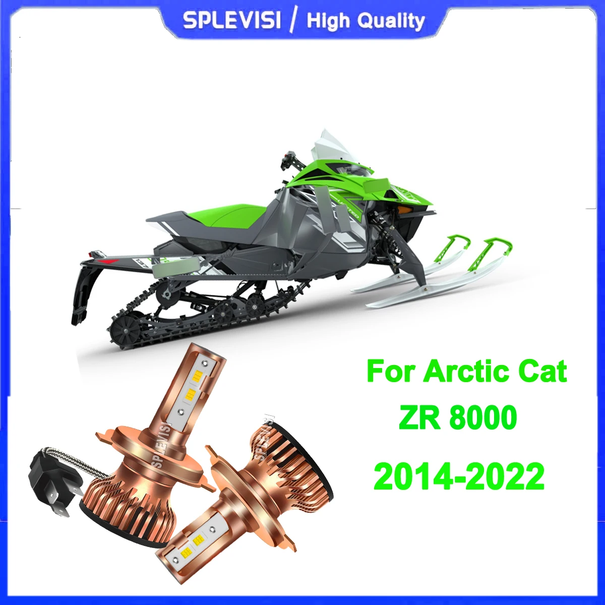 

H4 HS1 led headlight bulbs installation is quick and simple For Arctic Cat ZR 8000 2014 2015 2016 2017 2018 2019 2020 2021 2022