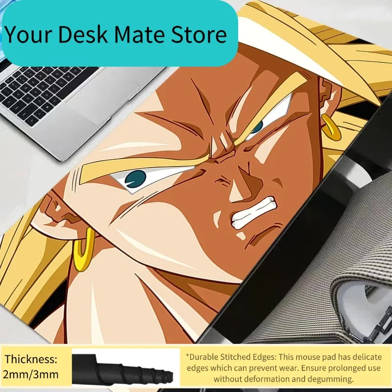Broly Dragon Ball Z Mouse Pad Gamer Large Computer Notebook Pc Mousepad Carpet Gaming Accessories Keyboard DBZ Desk Mat