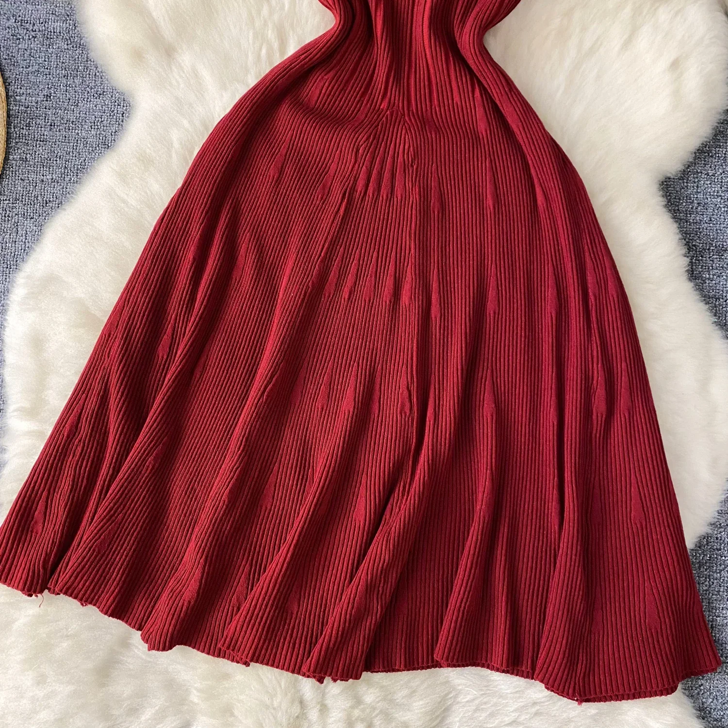 فستان مثير أنيق حلو برقبة دائرية متماسكة بدون أكمام فستان عتيق أنيق كوري أنيق للحفلات فساتين صيفية ضيقة على شكل حرف a صغيرة