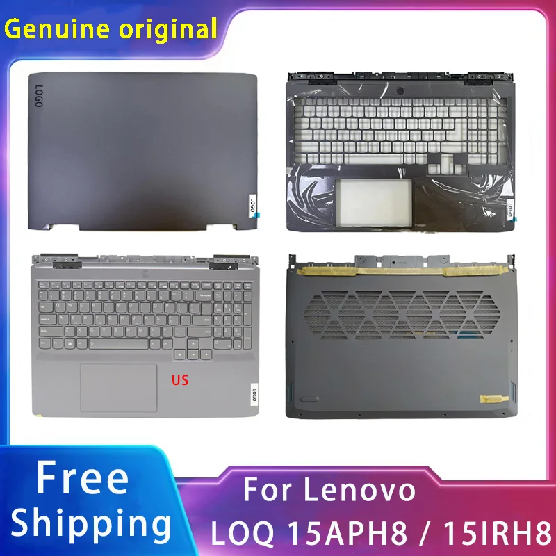 New For Lenovo LOQ 15APH8 / LOQ 15IRH8 G5000;Replacemen Laptop Accessories Lcd Back Cover/Palmrest/Bottom With LOGO