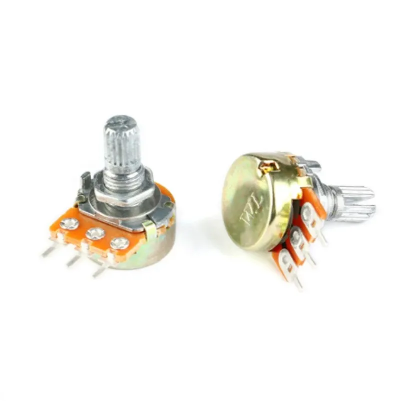 5pcs WH148 3pin 15mm Linear Potentiometer With Nuts Washers Resistance 100R 500R 1K 2K 5K 10K 20K 50K 100K 250K 500K 1M