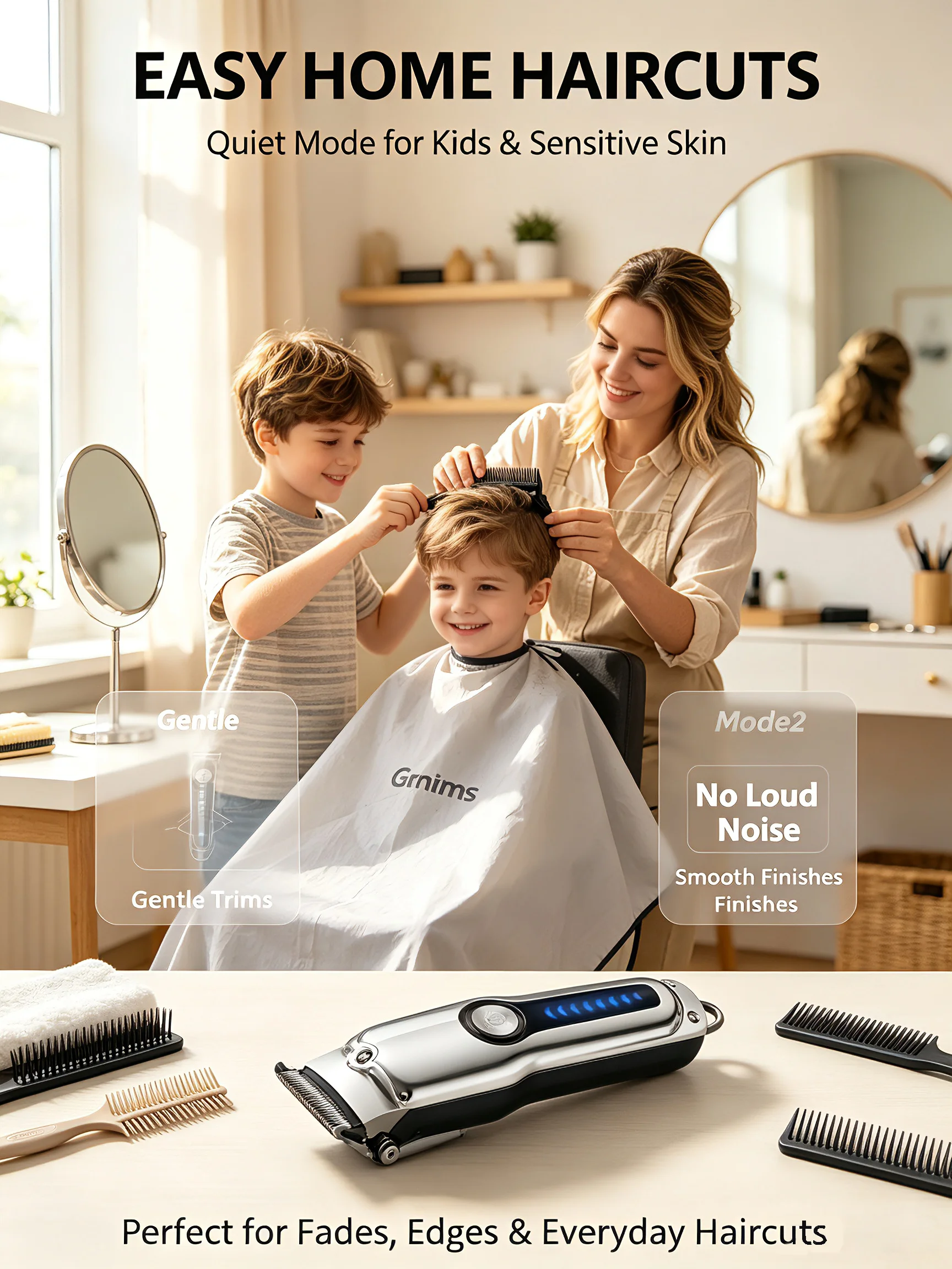Hair Clipper - 男性用プロフェッショナル家庭用ヘアクリッパー グラデーションヘアトリマー ヘアスタイリングツール
